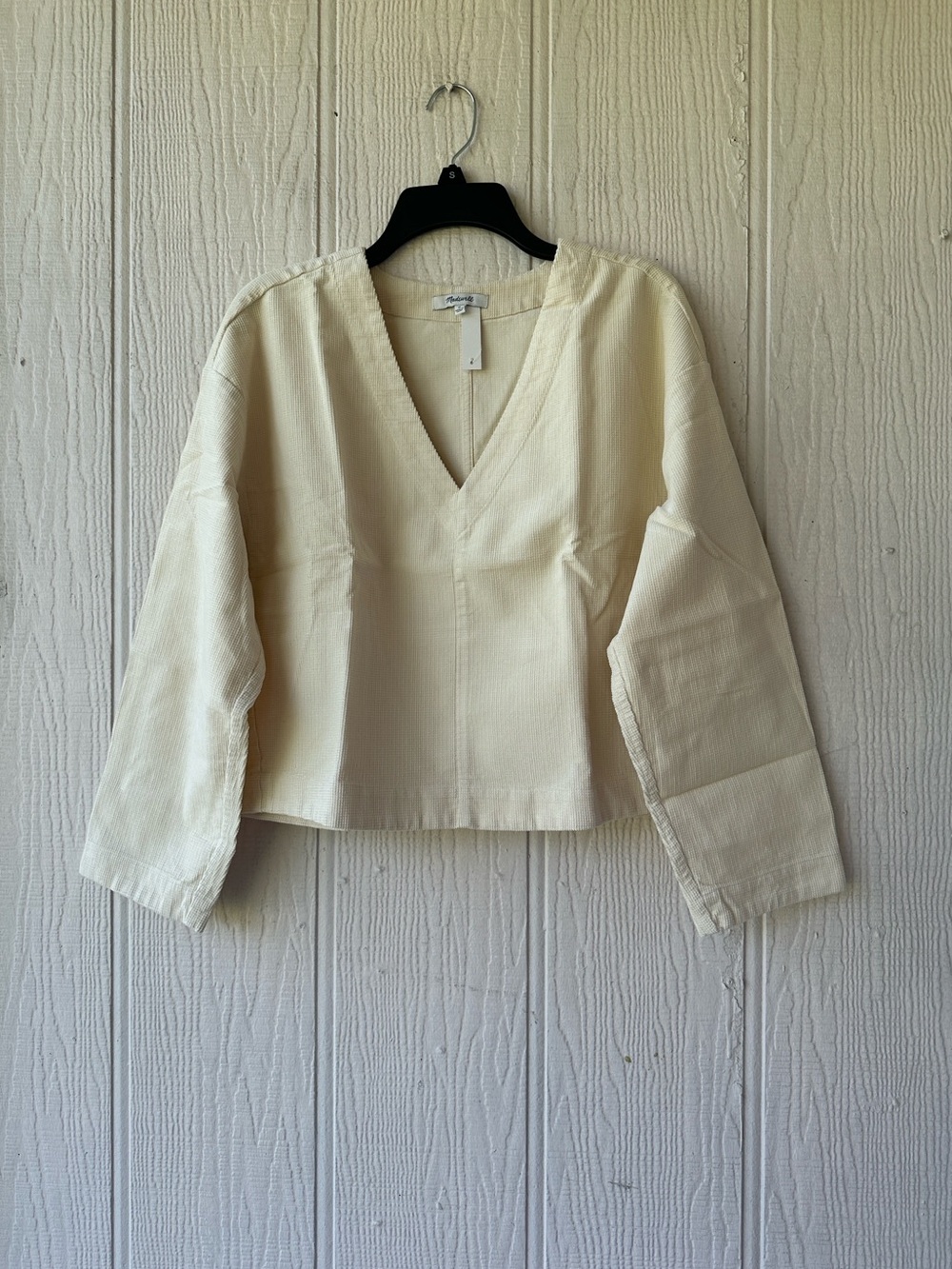 Madewell Waffle-Knit V-Neck Top